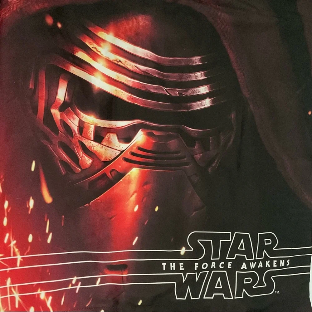 Star Wars The Force Awakens large Pocket pillowcase Kylo Ren Black Red Standard